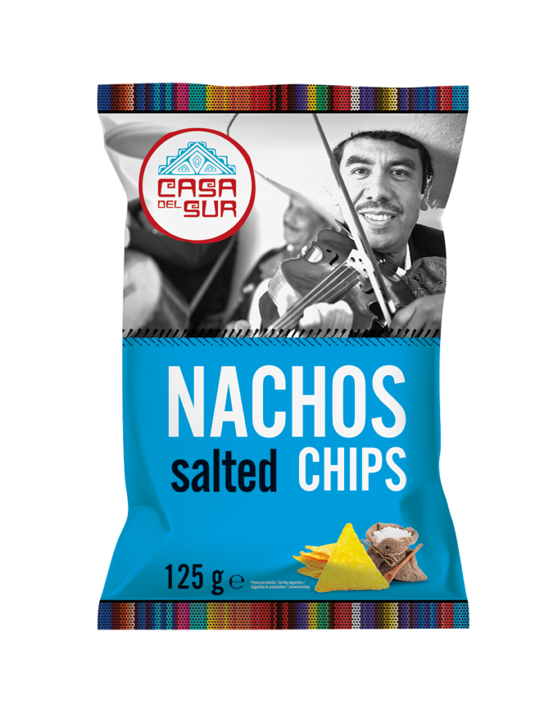 Chipsy nachos kukurydziane solone 125 g