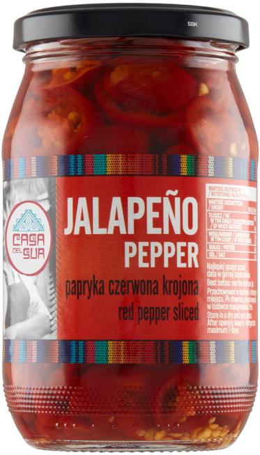 Papryka Jalapeno czerwona krojona 340 g