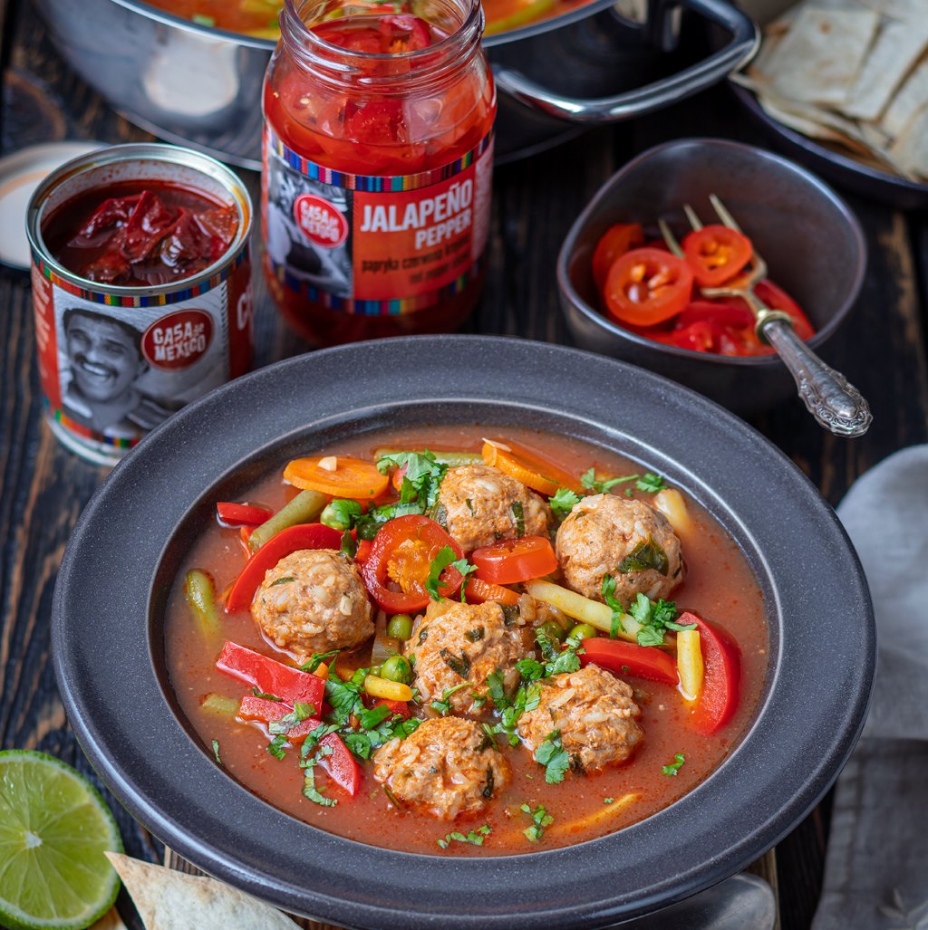 Przepis Sopa de albondigas - Meksykańska zupa z klopsami Praktykulinarni Casa de Mexico