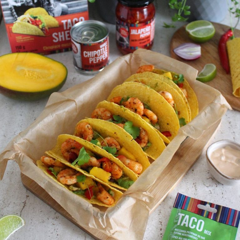 Tacos z&nbsp;krewetkami