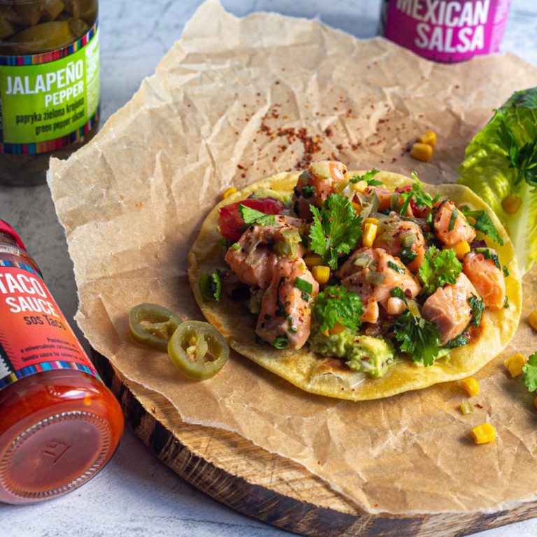 Taco z&nbsp;łososiem i&nbsp;awokado