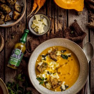 Zupa dyniowa z sosem z zielonej papryczki jalapeno Casa de Mexico Mientablog przepis