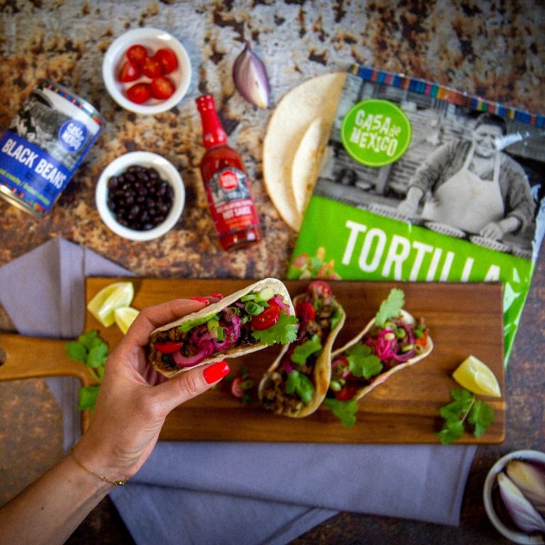 Taco z&nbsp;wołowiną i&nbsp;czarną fasolą