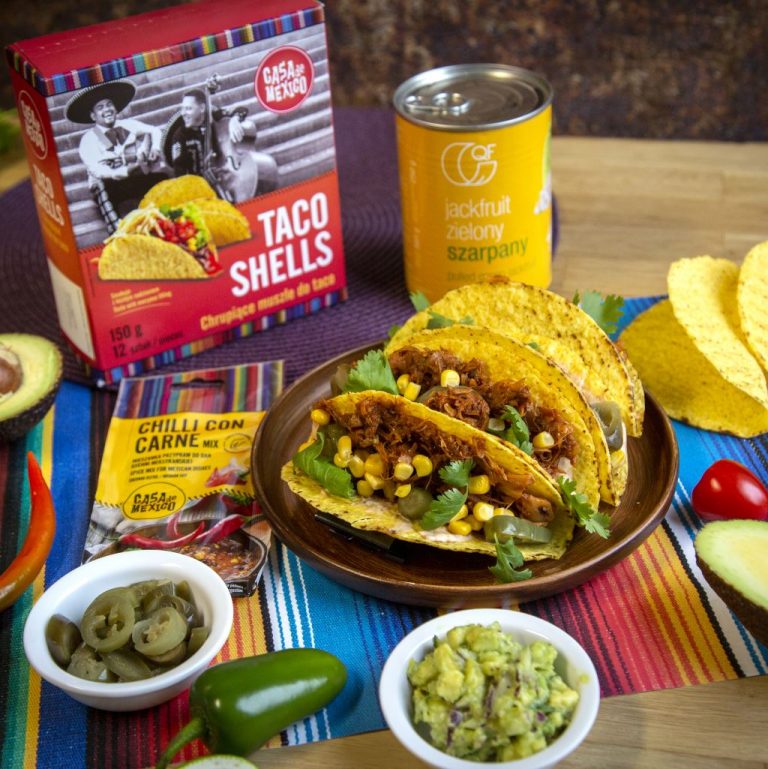 Tacos z&nbsp;szarpanym jackfruitem BBQ