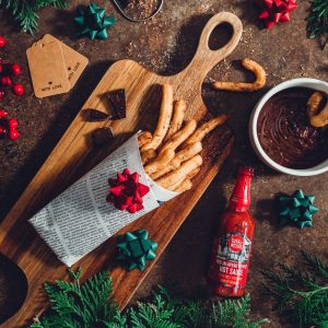 Mikołajkowe churrosy z czekoladą z dodatkiem ostrego sosu jalapeno Casa de Mexico