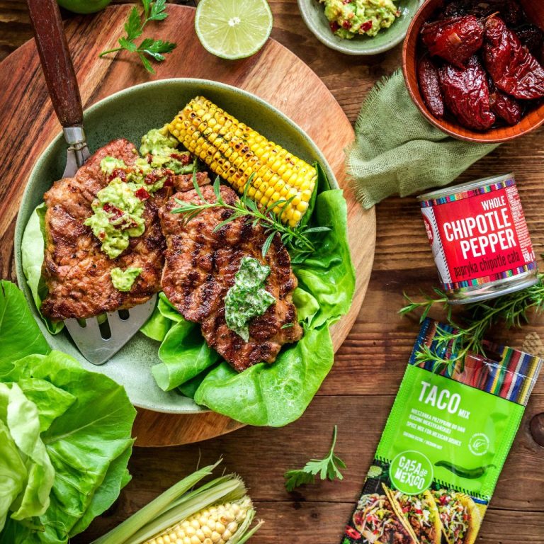 Grillowana karkówka z&nbsp;kukurydzą i&nbsp;papryką chipotle