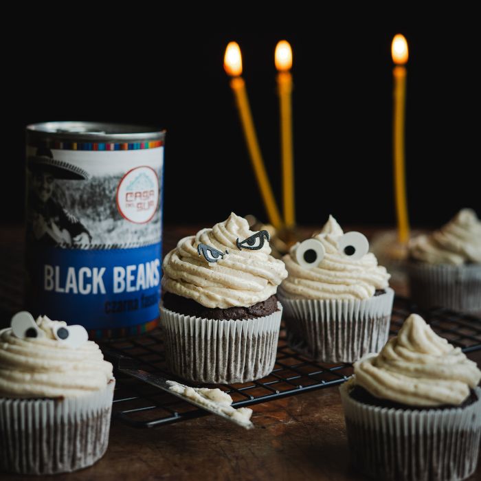 Muffinki wiedźmy z czarnej fasoli Smukłe Widelce Casa del Sur