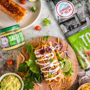 Mumie chimichanga z dipem guacamole Casa del Sur Delicious Place