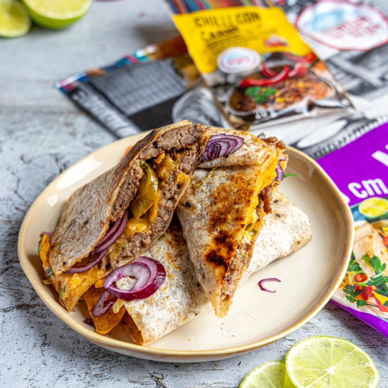 Burger wrap z&nbsp;wołowiną