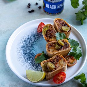 Burrito z czarną fasolą i wołowiną Casa del Sur