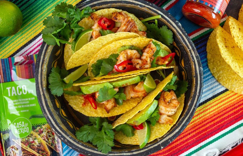 Taco z krewetkami Casa del Sur