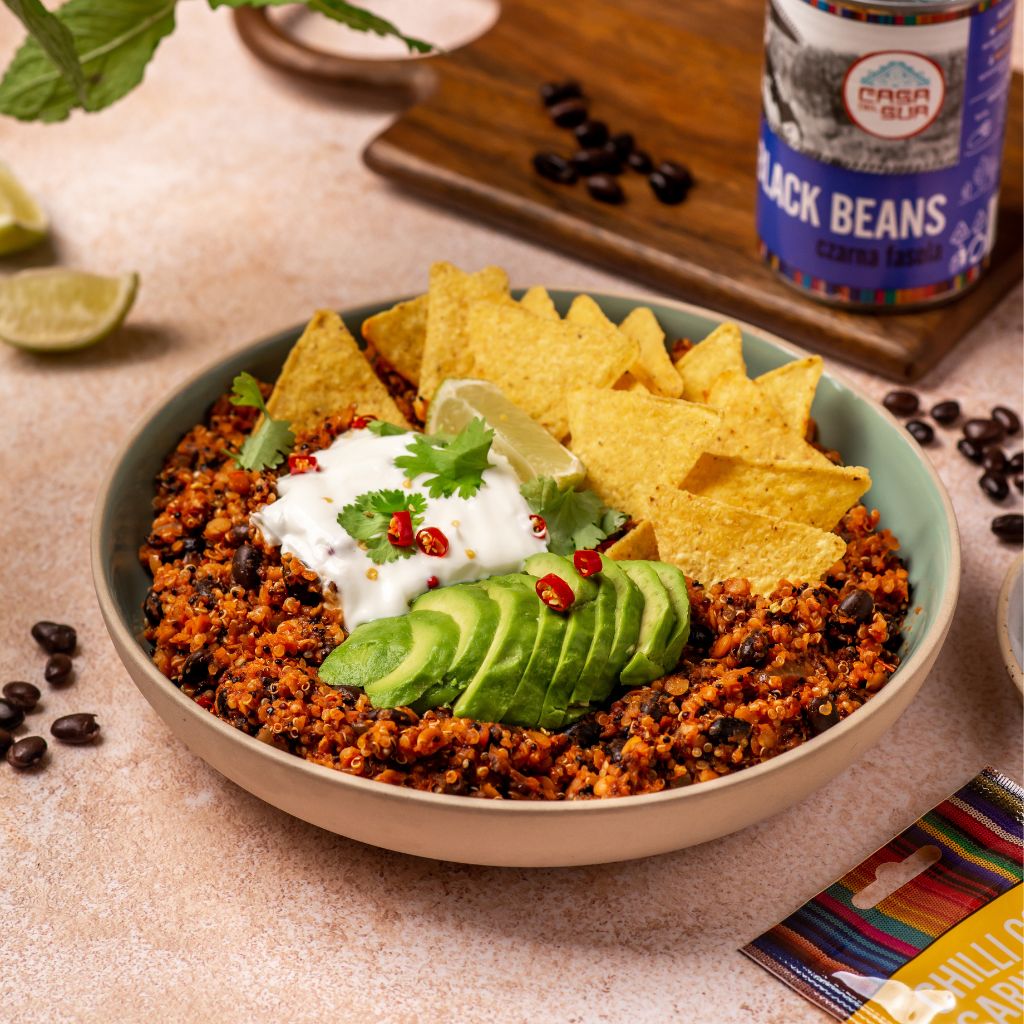 Quionoa ala chilli con carne Casa del Sur